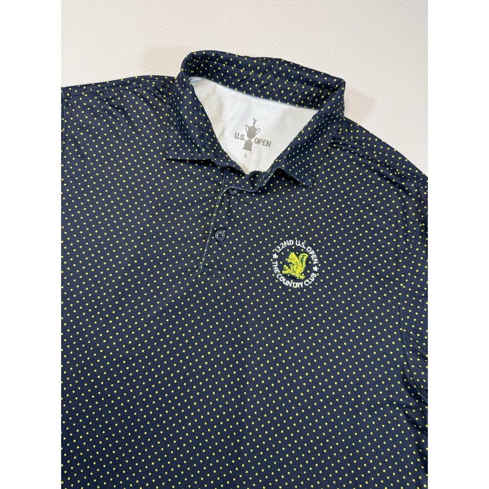 122nd US Open Country Club Polo Shirt Mens Large Blue Golf Stretch